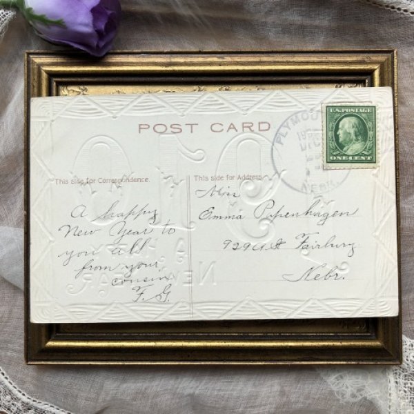 画像2: ▼SALE 500▼ Postcard  New Year 1910 新年祝い (2)