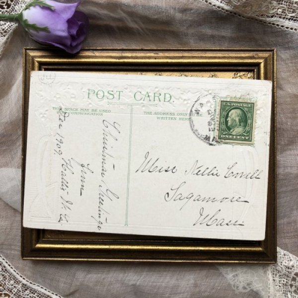 画像3: Postcard  クリスマス クローバーと天使 1909年 (3)