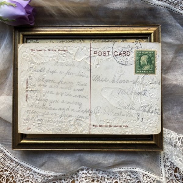 画像3: Postcard  クリスマス 小鳥と冬景色 ベル ホーリー ロビン (3)