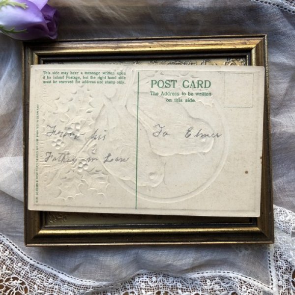 画像3: Postcard  クリスマス 2羽の小鳥 ロビン コマドリ   (3)