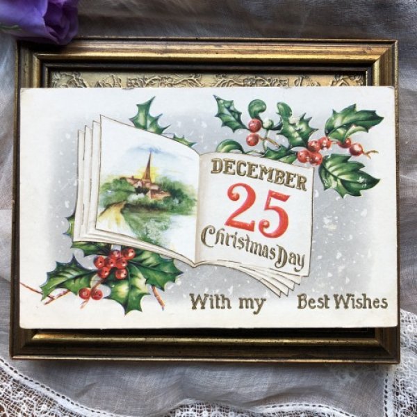 画像2: Postcard  クリスマス ホーリー ヒイラギ (2)