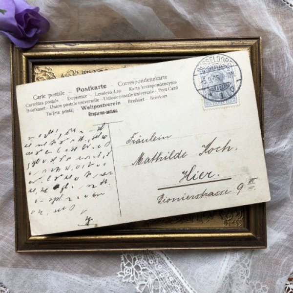 画像3: Postcard 女の子 写真  ドイツ1905年消印 (3)