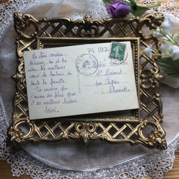 画像3: Postcard Bonne Annee フランス ヤドリギ 薔薇 馬蹄 (3)