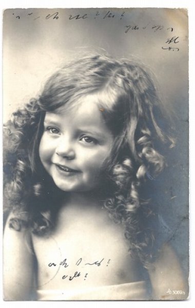 画像1: Postcard　女の子　写真  ドイツ1905年消印 (1)