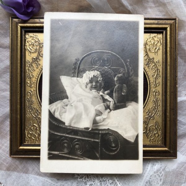 画像2: Postcard　肖像写真　テディベアと赤ちゃん (2)