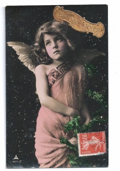 画像1: Postcard　美しい天使の女の子 (1)