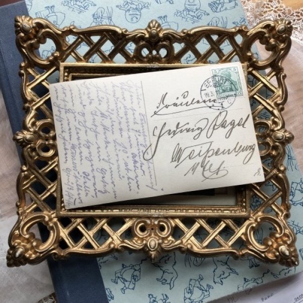 画像3: ▼SALE 500▼ Postcard 竪琴 ハープを弾く女性 1911年 (3)