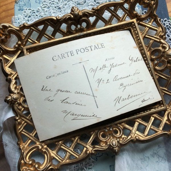 画像4: Postcard 魚を持つ女の子 Joyeux Avril 4月の魚 ポワソンダブリル (4)