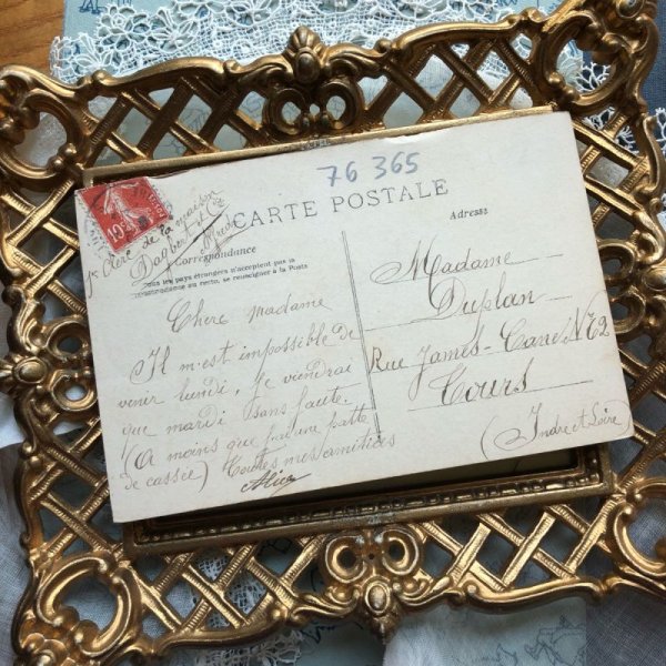 画像3: Postcard お花と女の子 フランス (3)