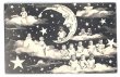 画像1: Postcard　星空の雲に乗る赤ちゃん　三日月　フランス1903年 (1)