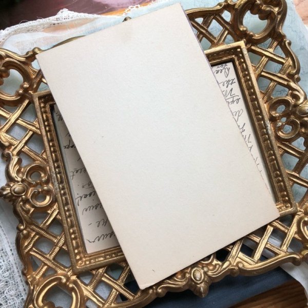 画像4: Vintage Greeting card コールマー(輪転がし)で遊ぶ女の子と犬 (4)