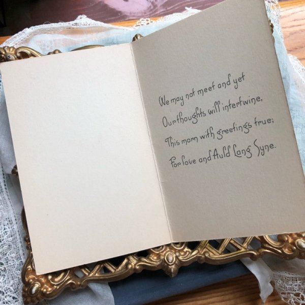 画像3: Vintage Greeting card コールマー(輪転がし)で遊ぶ女の子と犬 (3)