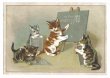 画像1: Vintage Greeting card　猫の学校　算数の時間　Helena Maguire (1)