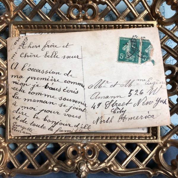 画像3: Postcard 初聖体の女の子と守護天使 フランス (3)