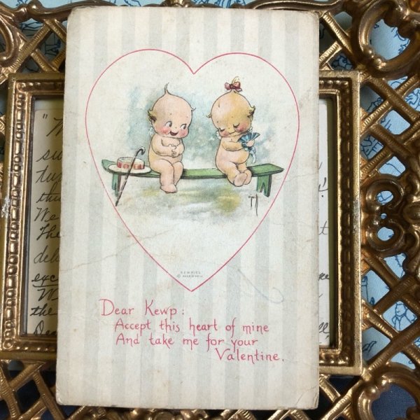 画像2: Postcard  バレンタイン キューピー 恋する2人 Rose O'Neil (2)