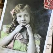 画像1: Postcard　微笑む女の子　フランス1909年 (1)