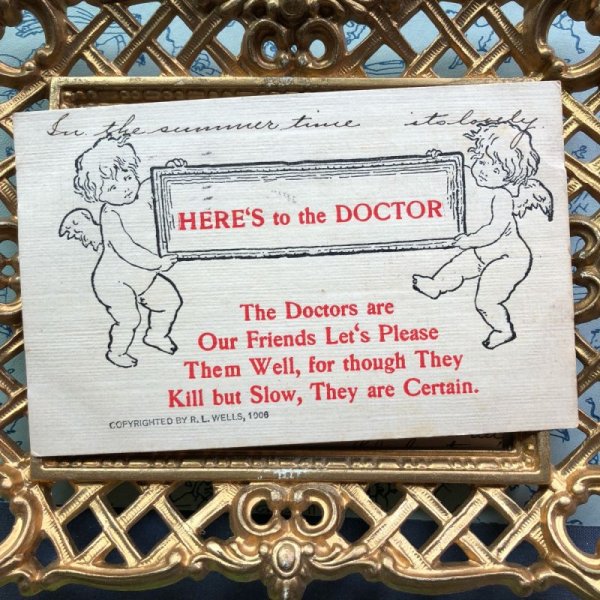 画像2: Postcard  天使からお医者様へのメッセージ 1907年 (2)