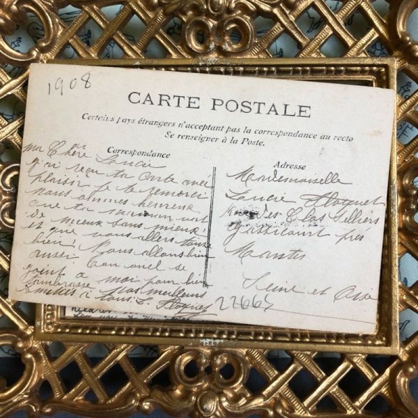 画像3: Postcard　微笑む女の子　フランス1909年 (3)