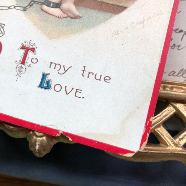 画像5: Postcard  バレンタイン 囚われの身の天使 E.clapsaddle (5)