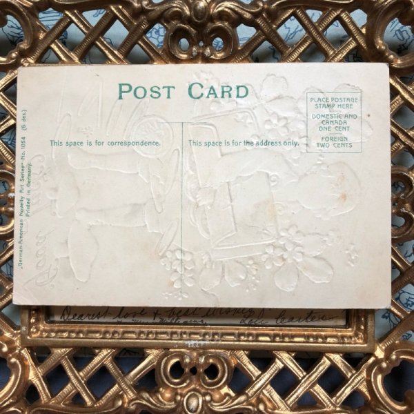 画像3: Postcard Good Luck 鞄からコインを振り撒く男の子 キノコ 四葉 (3)