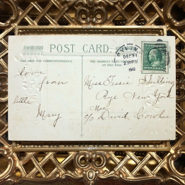 画像3: ▼SALE 500▼ Postcard 新年祝い ヤドリギと水辺の風景 (3)