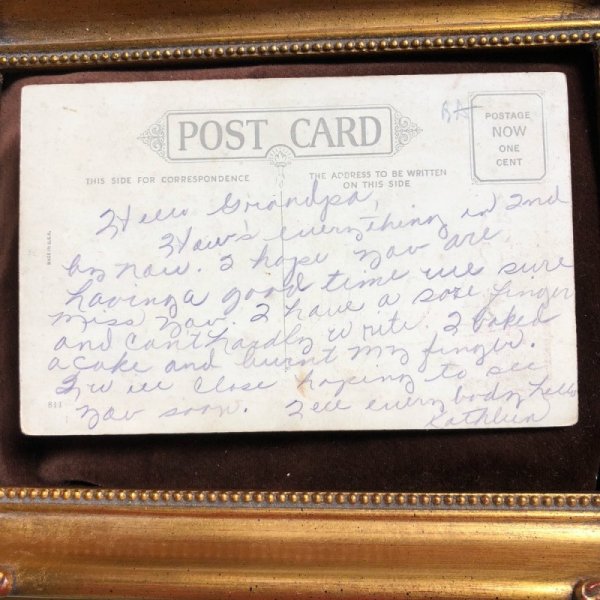 画像2: ▲SALE 500▲  Postcard スミレのお花と教会 ツバメ (2)