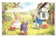 画像1: Postcard  森の動物　ウサギさんのシャボン玉遊び　Racey Helps　未使用 (1)