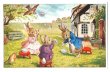 画像1: Postcard  森の動物　ウサギさんのシャボン玉遊び　Racey Helps　未使用 (1)