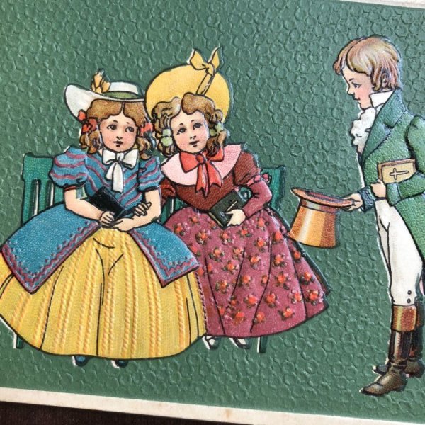 画像2: ▲SALE 500▲  Postcard ご挨拶 ドレスの女の子 (2)