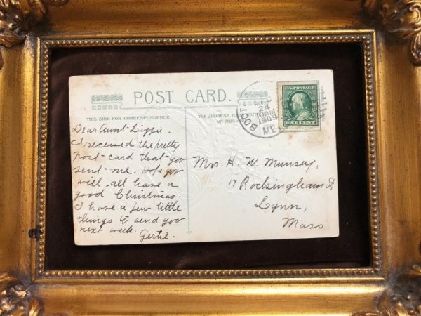 画像3: Postcard クリスマス 銀のベルとホーリー 1909年 (3)