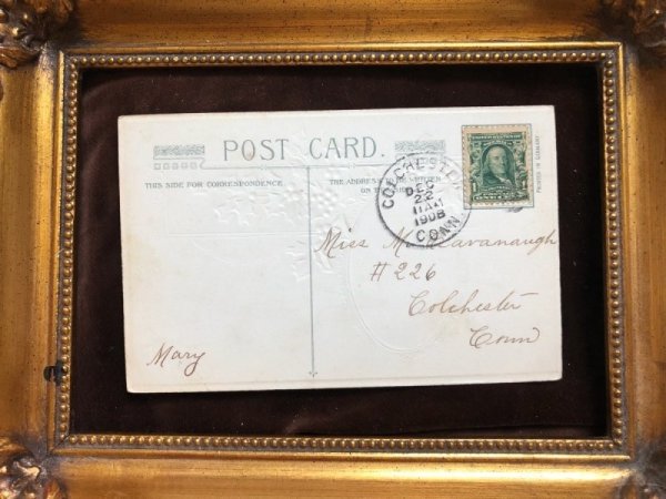 画像4: Postcard クリスマス 船とホーリー 1908年 (4)