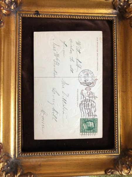 画像2: ▲SALE 500▲  Postcard クリスマス 雪景色の中の小鳥 1911年 (2)