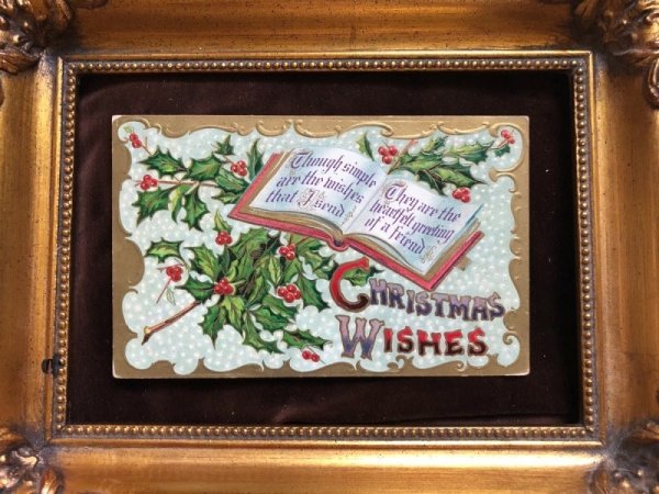 画像2: Postcard クリスマス 本とホーリー  (2)