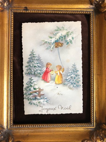 画像2: Postcard クリスマス 天使 フランス 1958年 (2)