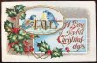 画像1: Postcard　クリスマス　2羽の小鳥とホーリー　1909年 (1)