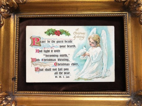 画像2: Postcard クリスマス 白鳩と天使  (2)