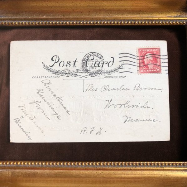 画像3: Postcard クリスマス 2人ずつでやって来た小さなサンタさん 1917年 (3)