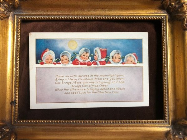 画像2: Postcard　クリスマス　6人の小さなサンタさん (2)