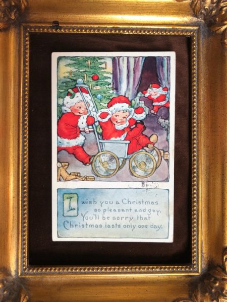 画像2: Postcard　クリスマス　小さなサンタさん　1926年 (2)