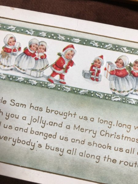 画像3: Postcard　クリスマス　プレゼントを運んできた小さなサンタさん (3)