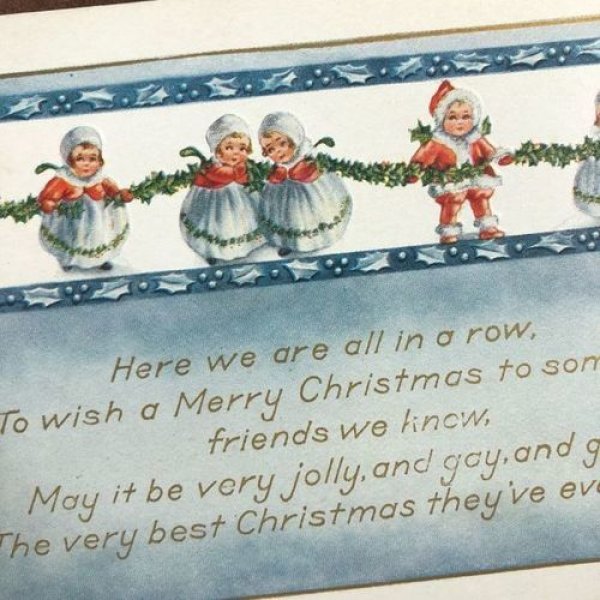 画像2: Postcard　クリスマス　小さなサンタさん　未使用 (2)