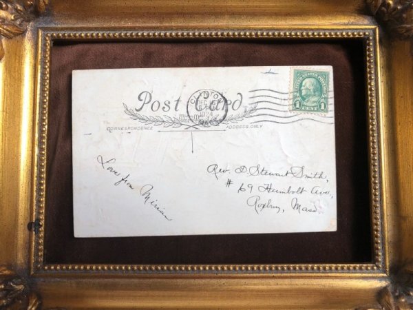 画像4: Postcard　クリスマス　プレゼントを運んできた小さなサンタさん 男の子とテリア犬　1924年 (4)