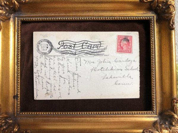 画像5: Postcard　クリスマス　小さなサンタさん　輪っかのリース　1917年 (5)