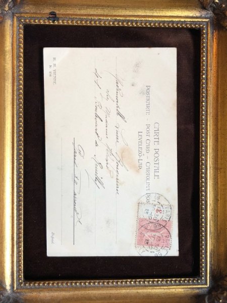 画像4: Postcard ウィーン趣味 クリスマス ヤドリギを掲げる女性とホーリーを持つ女の子  M.M.VIENNE 1913年 (4)