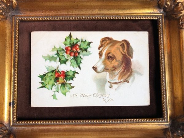 画像2: Postcard　クリスマス　テリア犬　H.Maguire  (2)