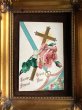 画像3: Postcard 　イースター　薔薇のお花と十字架とウサギ (3)