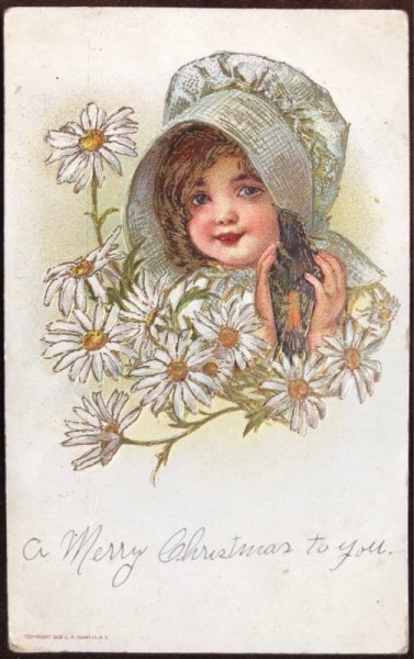 画像2: Postcard  小鳥と女の子 Maud Humphrey (2)