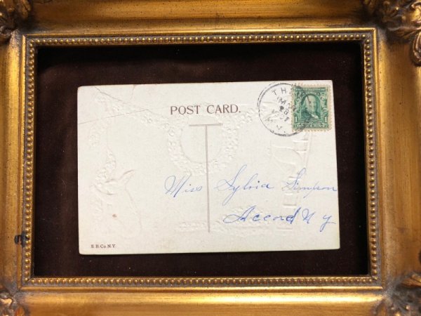 画像3: Postcard  イースター アーチの飾りをつけるウサギさんたち 1907年 (3)