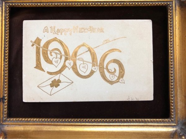 画像2: ▼SALE 500▼  Postcard New Year 新年祝い 1906年 (2)