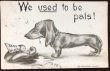 画像1: Postcard　泣くダックスフンド犬とソーセージ　1909年 (1)